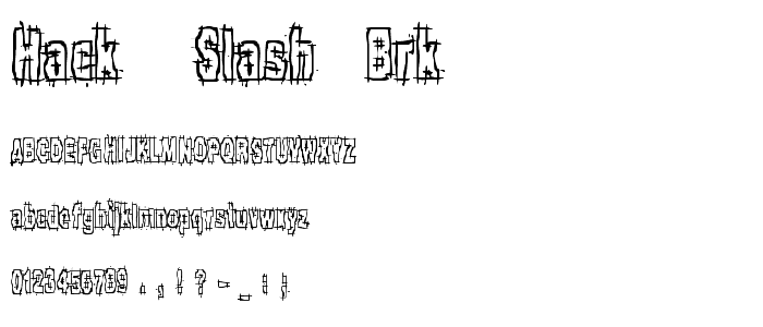 Hack & Slash (BRK) font